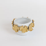 Amora White and Gold Snack Bowl/Vase