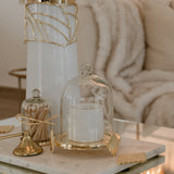 Hilton Metal Gold Dome Candle Holder