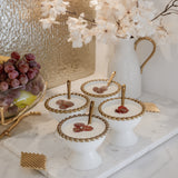 Prestige Large Rectangular Marble Tray with Gold Handles