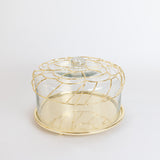 Saphire Glass Dome Serveware