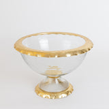 Fujairah Glass Bowl with Gold Ruffle Details (2 sizes)