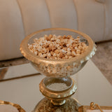 Fujairah Glass Bowl with Gold Ruffle Details (2 sizes)