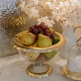 Fujairah Glass Bowl with Gold Ruffle Details (2 sizes)