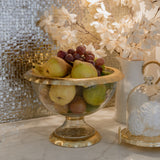 Fujairah Glass Bowl with Gold Ruffle Details (2 sizes)