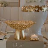 l'Or Textured Footed Gold Bowl