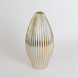 Adore Abstract White and Gold Vase