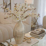 Adore Abstract White and Gold Vase